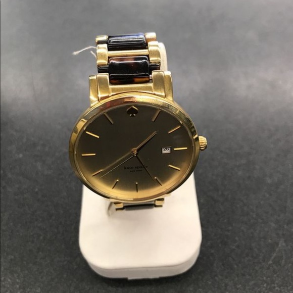 Katespade gold and leopard design watch main image 2